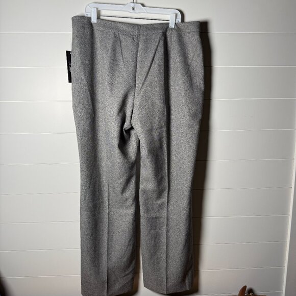 NWT Le Suit Pant Suit Grey Stone Wide Pants 3 Button Blazer Sz 18 - Picture 7 of 14